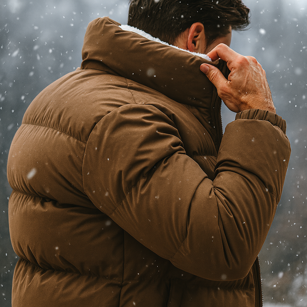 Teddy | Elegant Fleece-Lined Puffer Jacket with High Collar