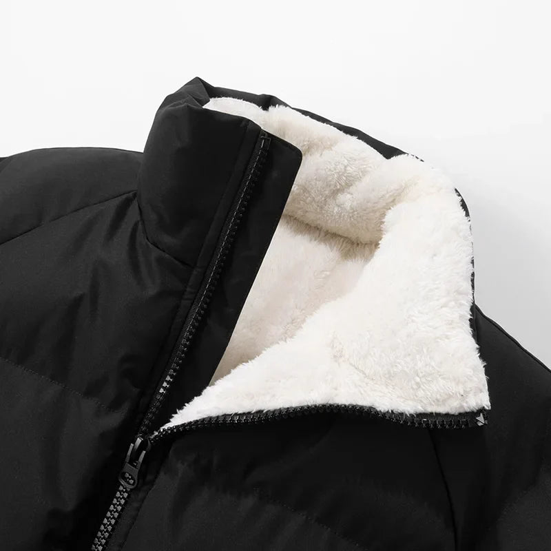 Teddy | Elegant Fleece-Lined Puffer Jacket with High Collar