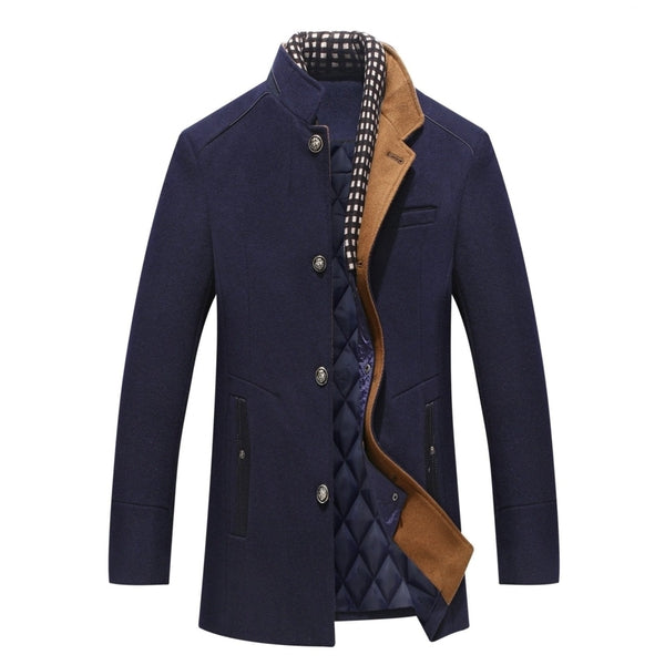 Teddy | Refined Stand-Collar Quilted Mens Coats for Winter