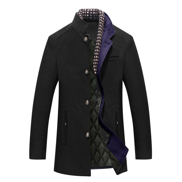 Teddy | Refined Stand-Collar Quilted Mens Coats for Winter