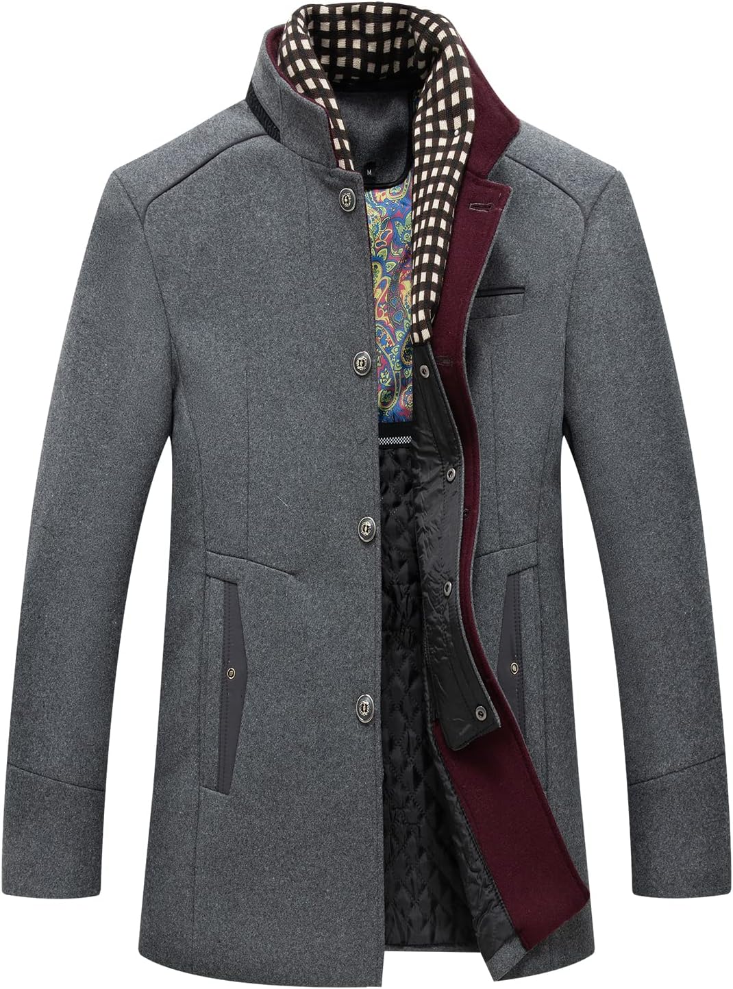 Teddy | Refined Stand-Collar Quilted Mens Coats for Winter