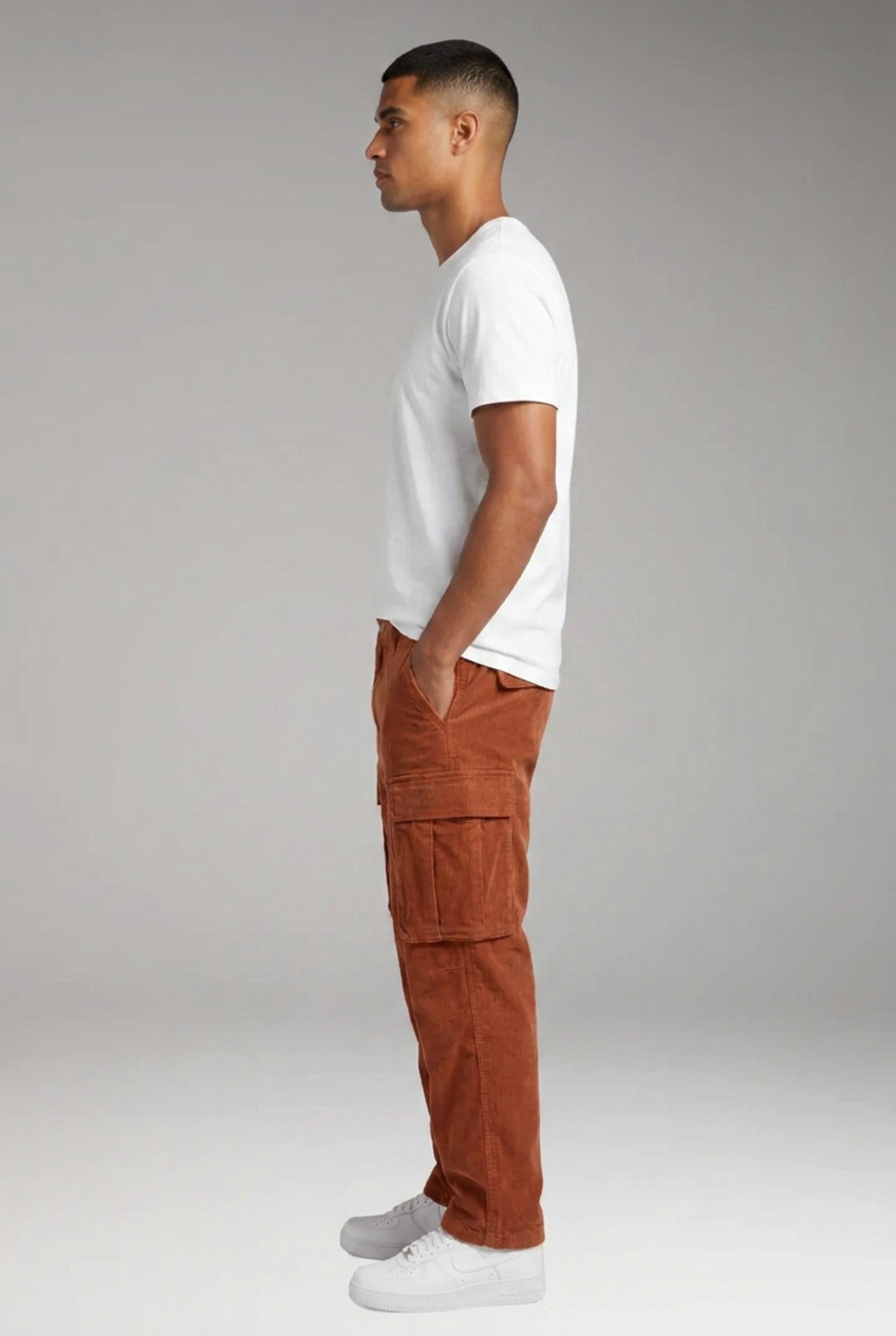Teddy | Refined Straight Fit Cargo Trousers with Multi-Pocket Design