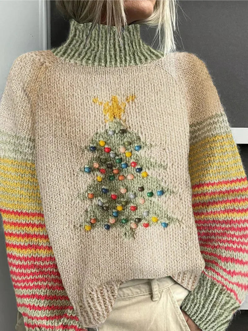 Thea | High Neck Christmas Jumper for Women