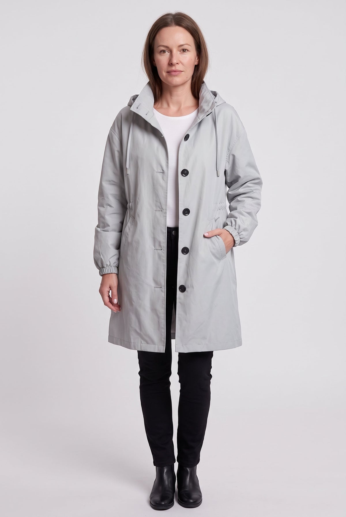Thea | Timeless Hooded Longline Waterproof Jacket