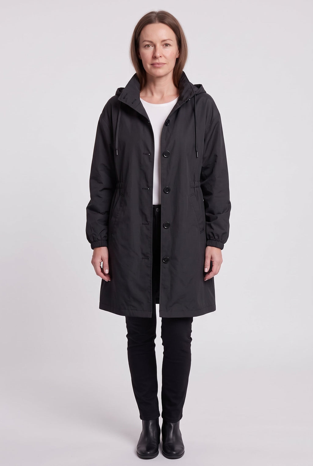 Thea | Timeless Hooded Longline Waterproof Jacket