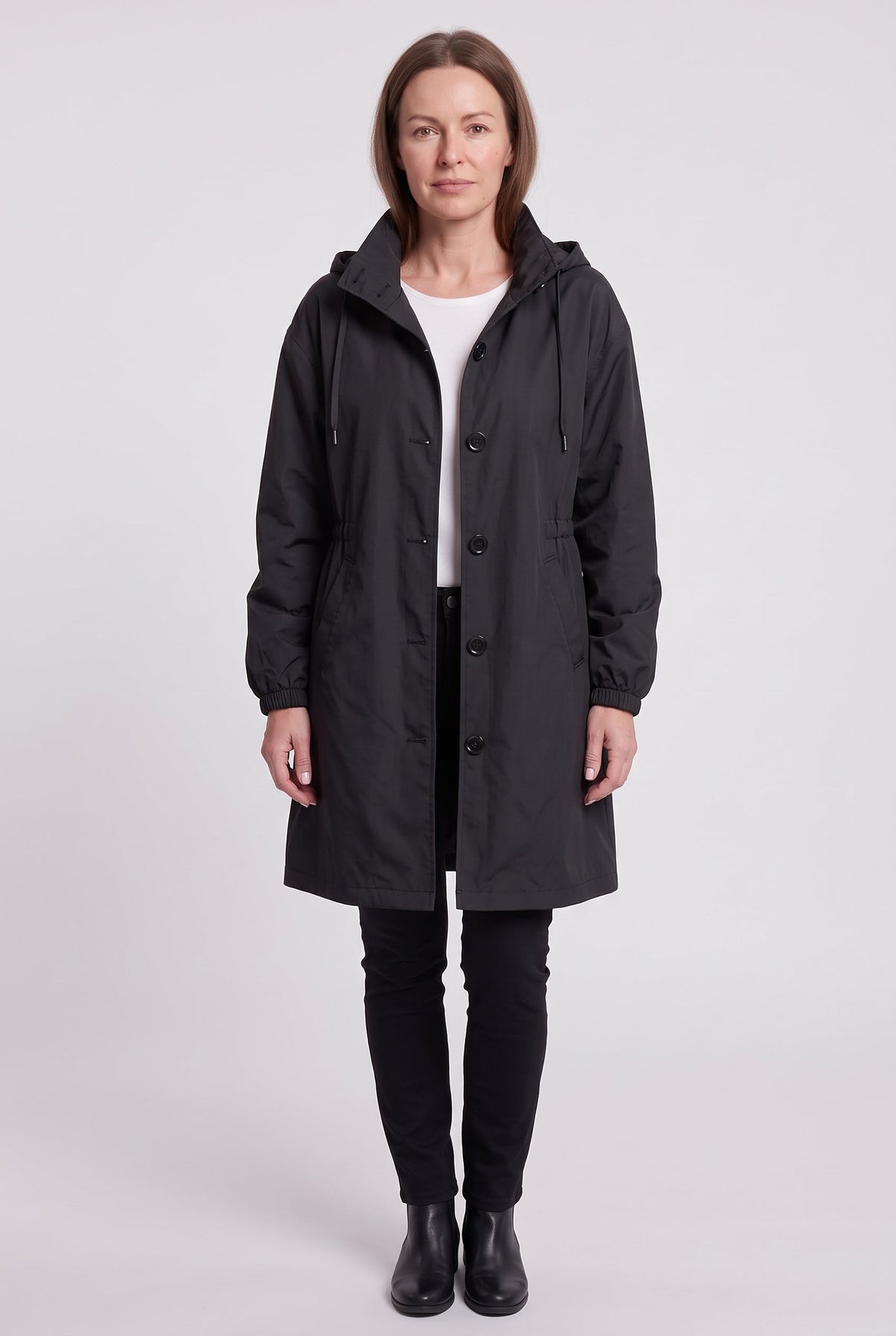 Thea | Timeless Hooded Longline Waterproof Jacket