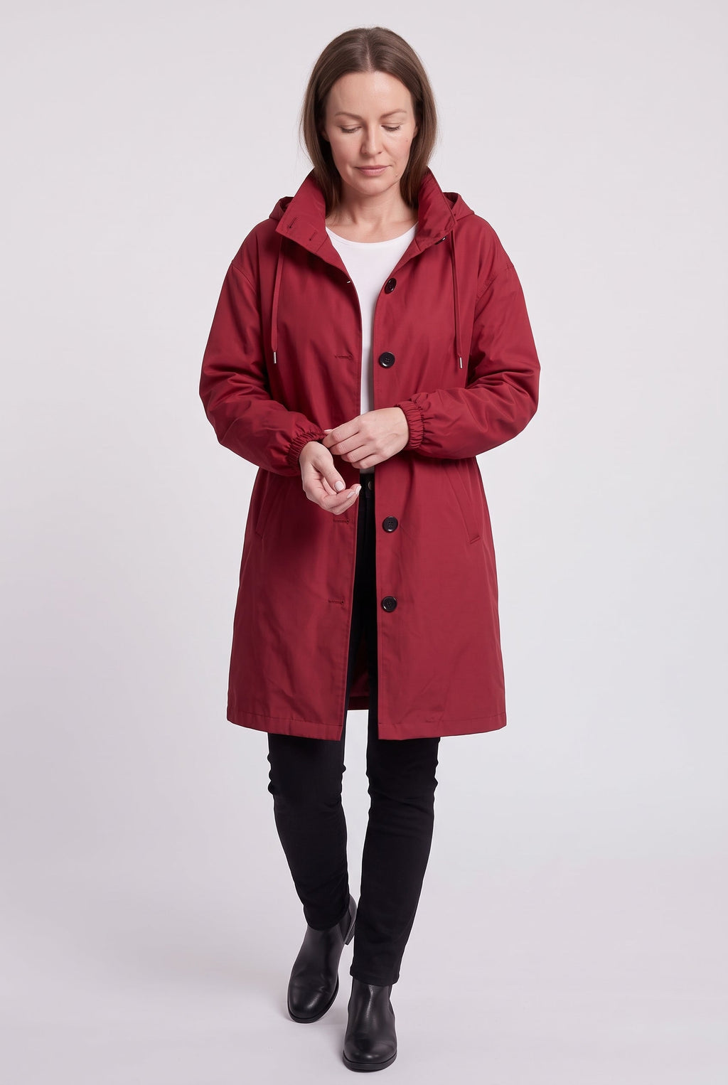 Thea | Timeless Hooded Longline Waterproof Jacket