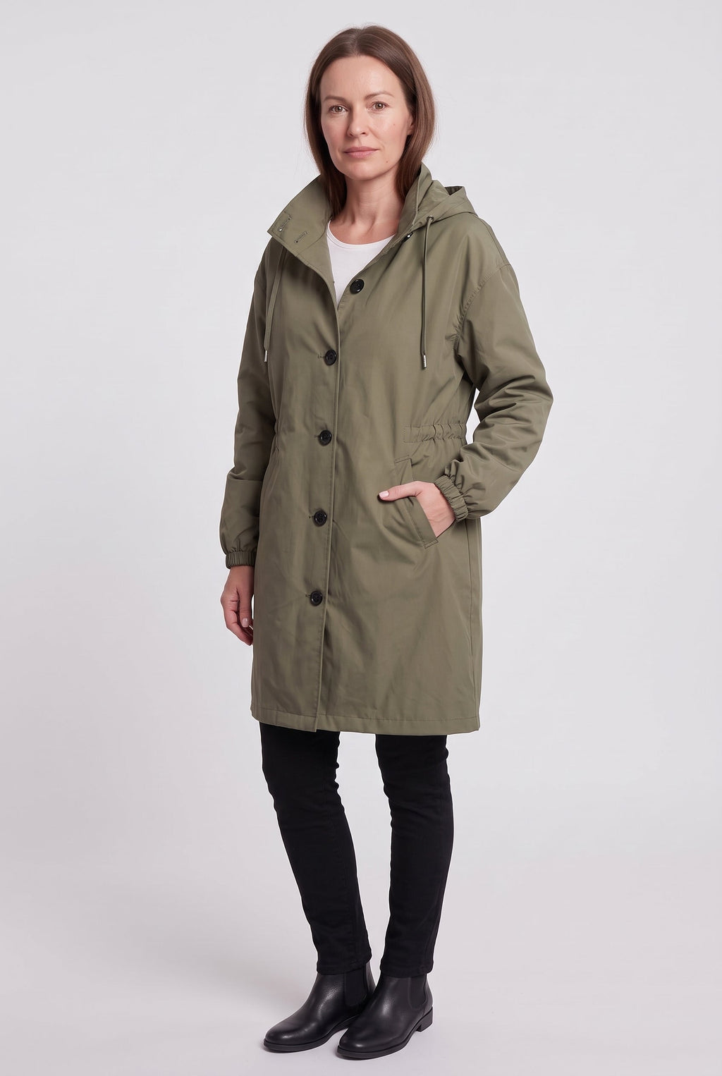 Thea | Timeless Hooded Longline Waterproof Jacket