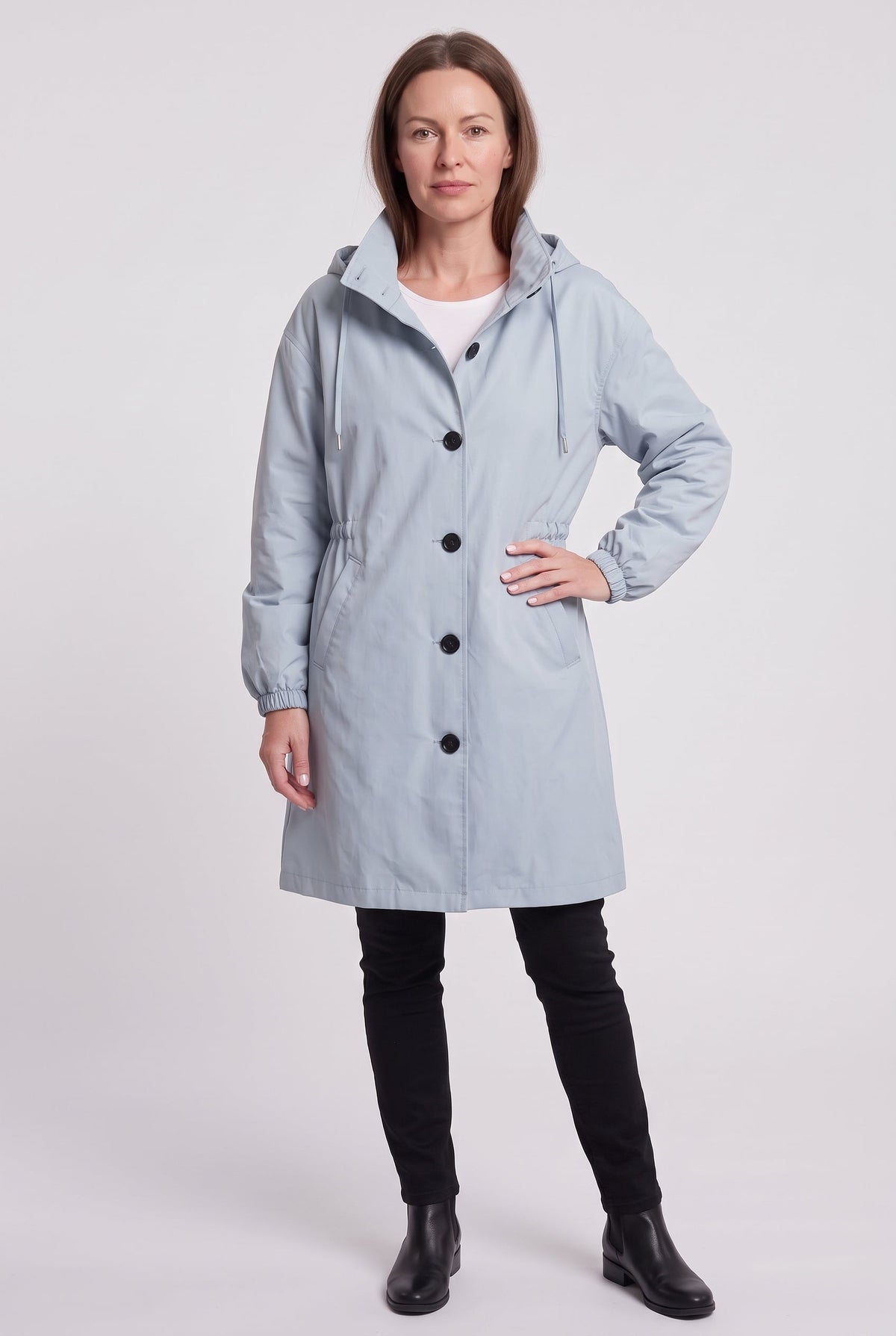 Thea | Timeless Hooded Longline Waterproof Jacket