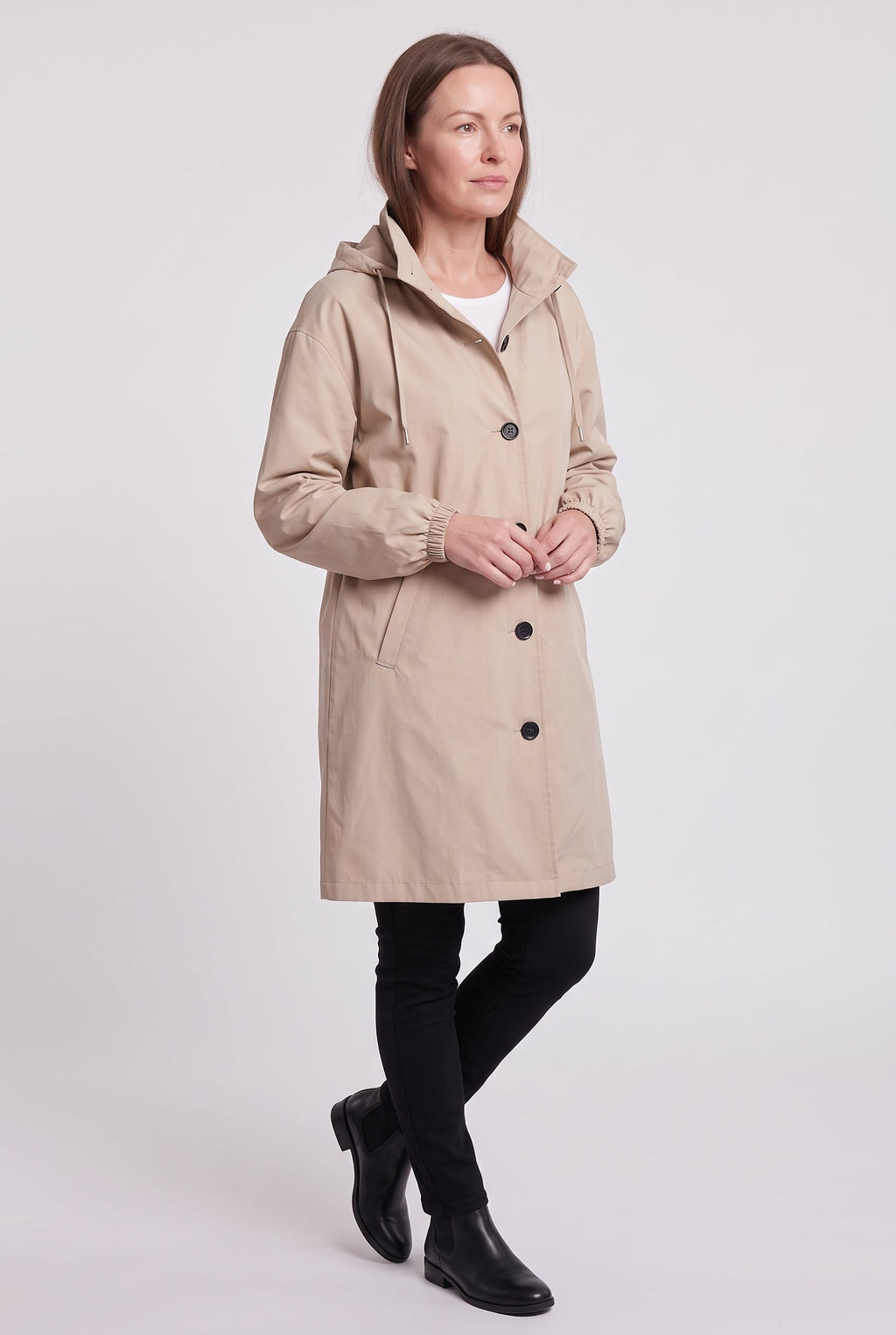 Thea | Timeless Hooded Longline Waterproof Jacket