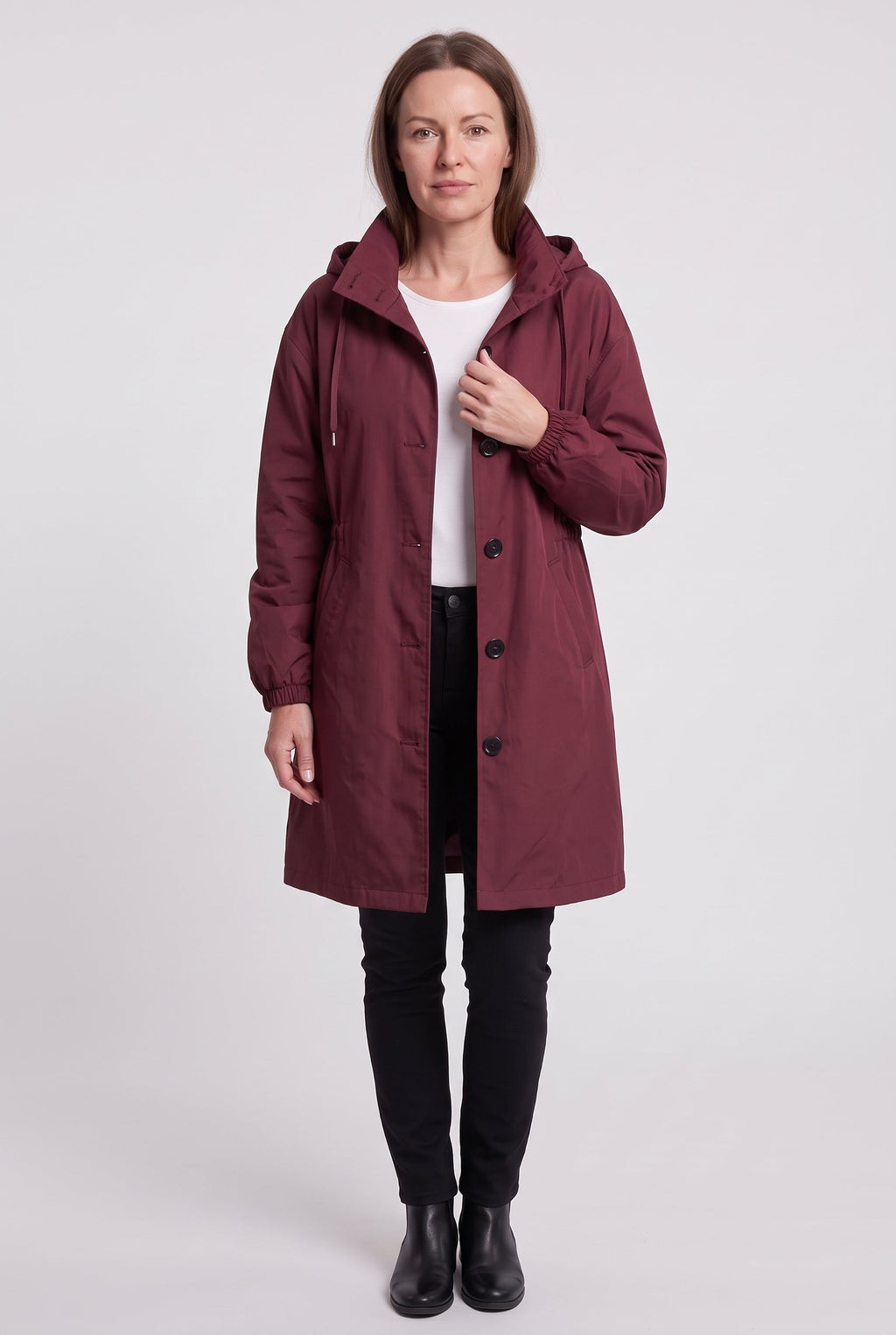 Thea | Timeless Hooded Longline Waterproof Jacket