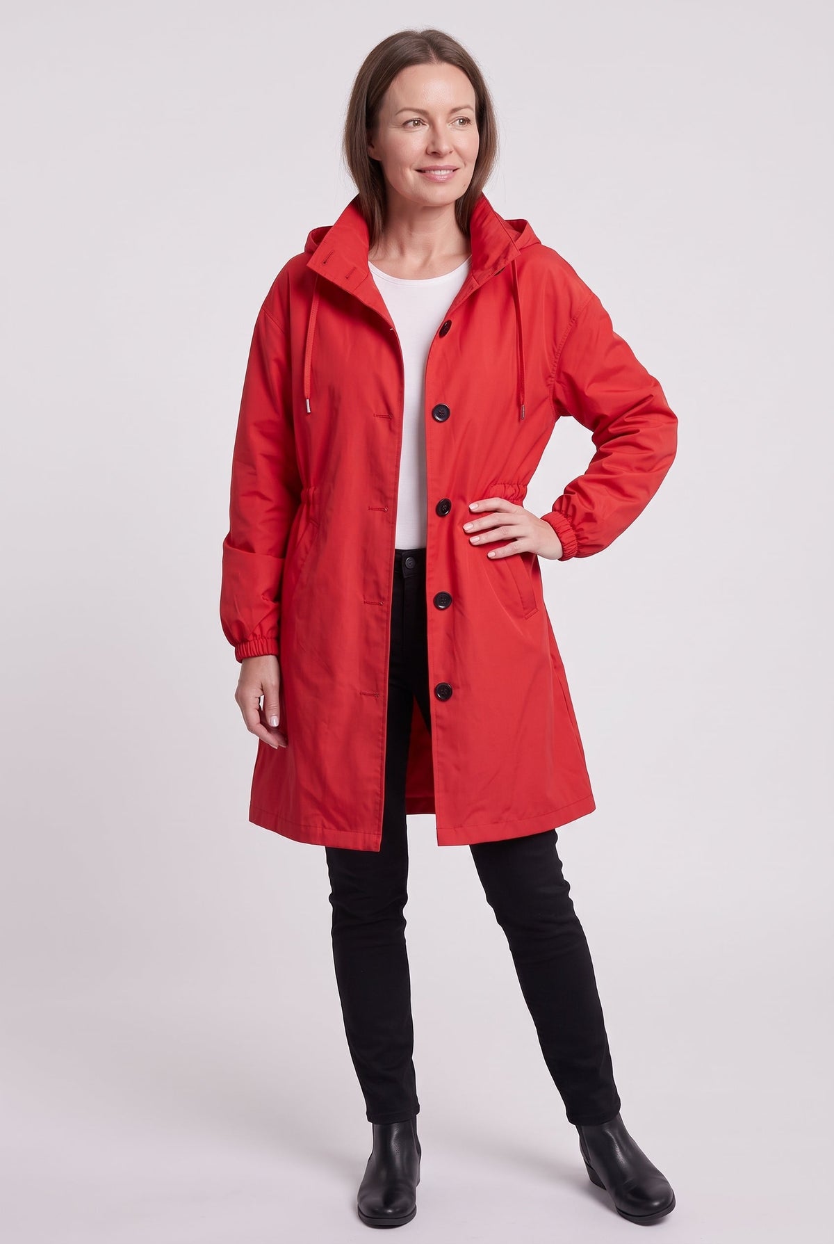 Thea | Timeless Hooded Longline Waterproof Jacket