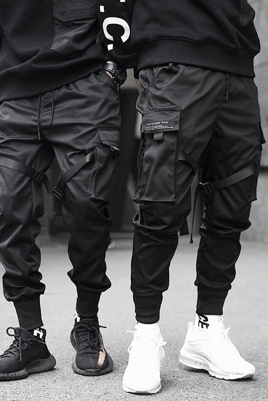 Theo | Stylish Techwear Strap Cargo Trousers Joggers