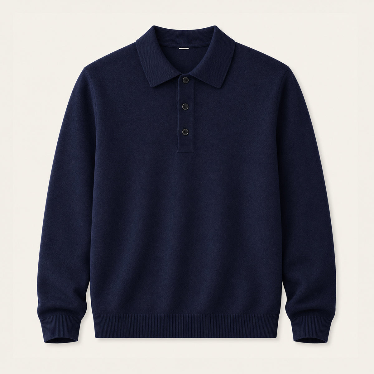 Theodore | Long Sleeve Polo Collar Mens Knit Jumper