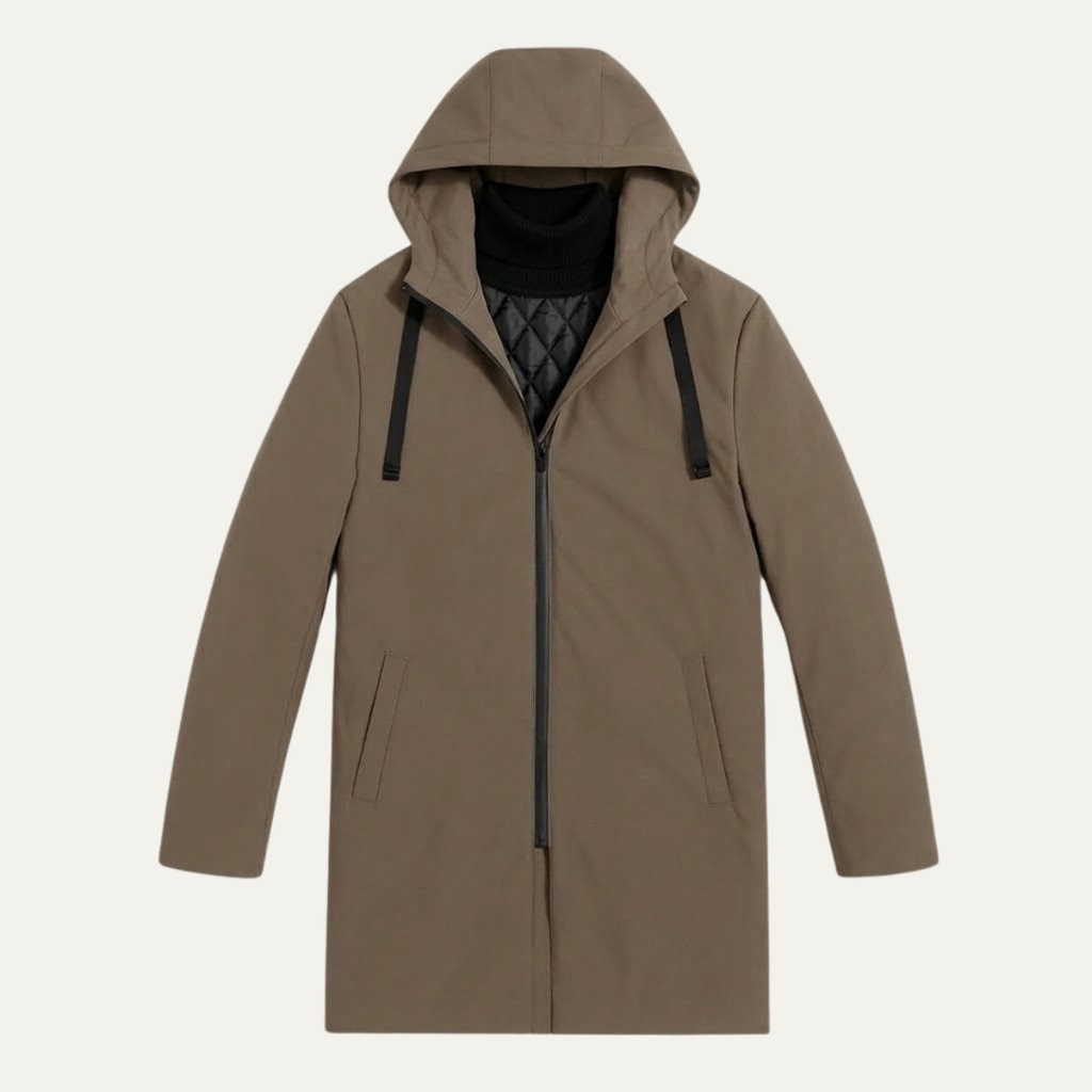 Theodore | Refined Long Hooded Mens Parka Jacket