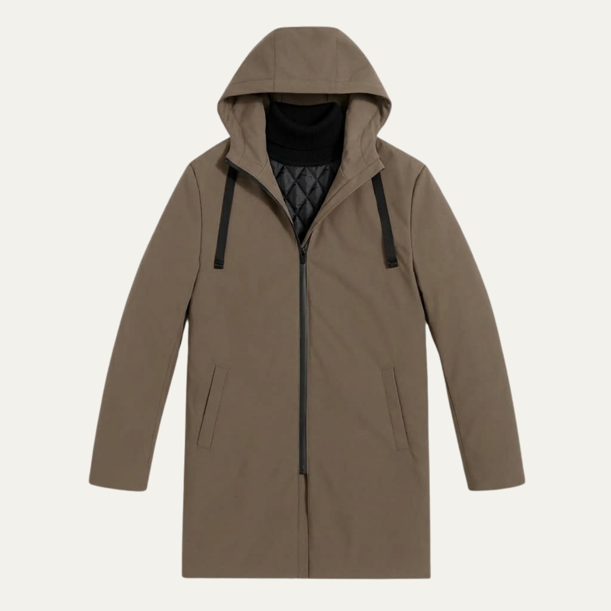 Theodore | Refined Long Hooded Mens Parka Jacket