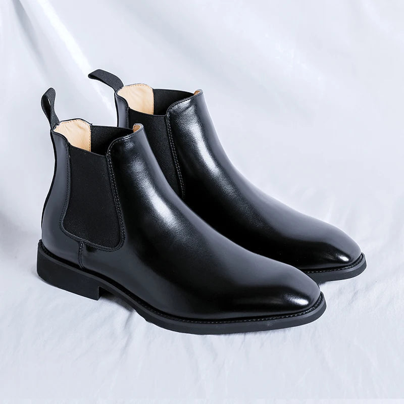 Theodore | Sophisticated Pointed Toe Chelsea Dress Boots for Men