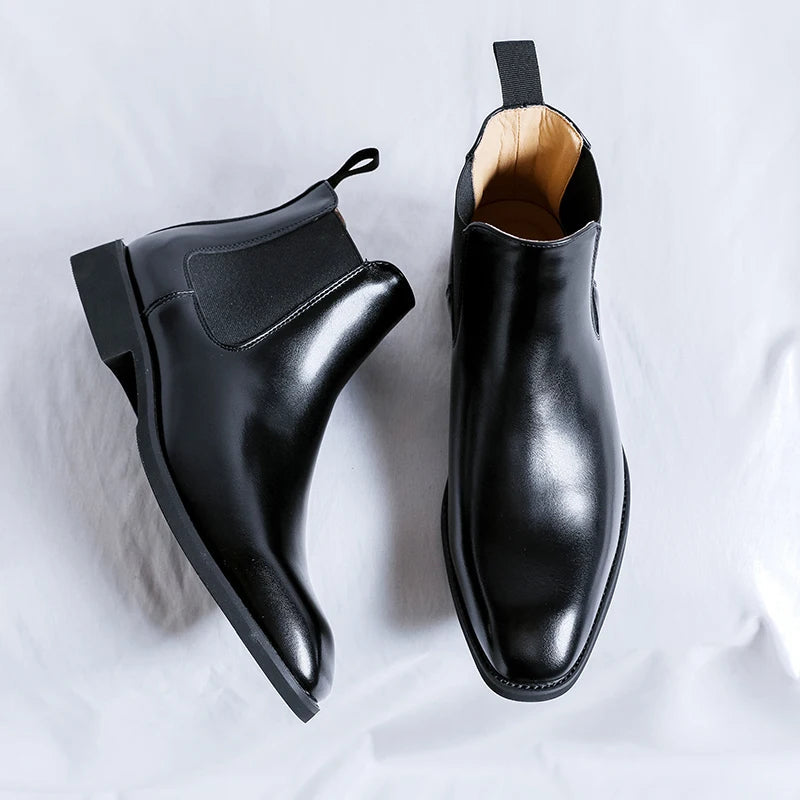 Theodore | Sophisticated Pointed Toe Chelsea Dress Boots for Men