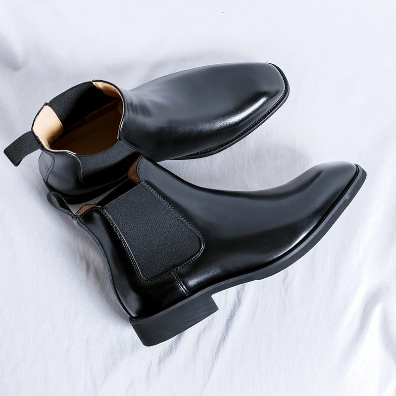 Theodore | Sophisticated Pointed Toe Chelsea Dress Boots for Men