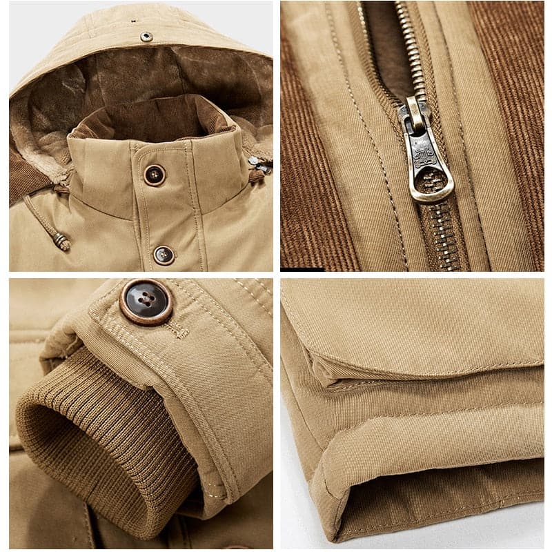 Toby | Effortless Mens Parka Jacket with Quilted Hooded Design