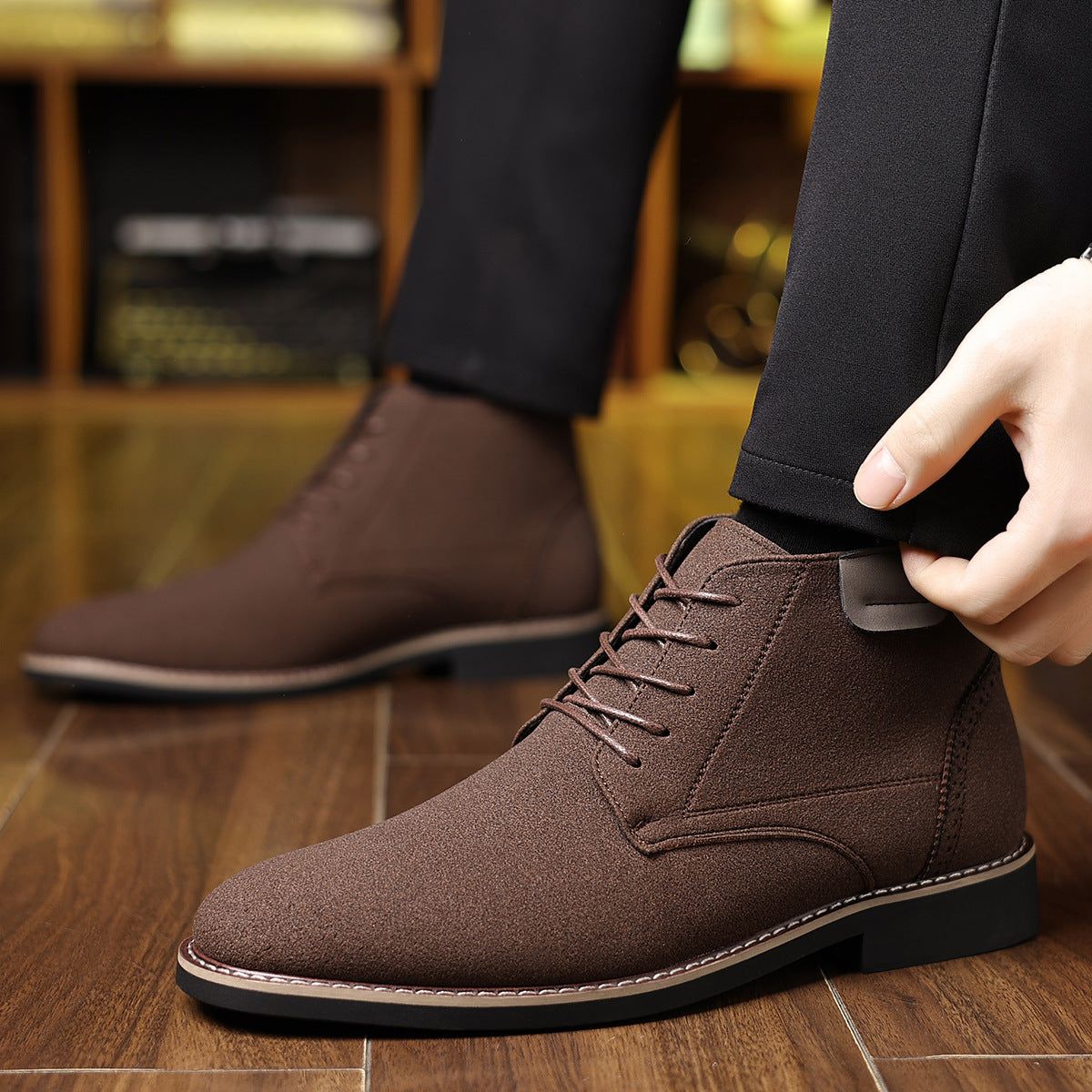 Vinnie | Effortless Lace-Up High-Top Mens Boots