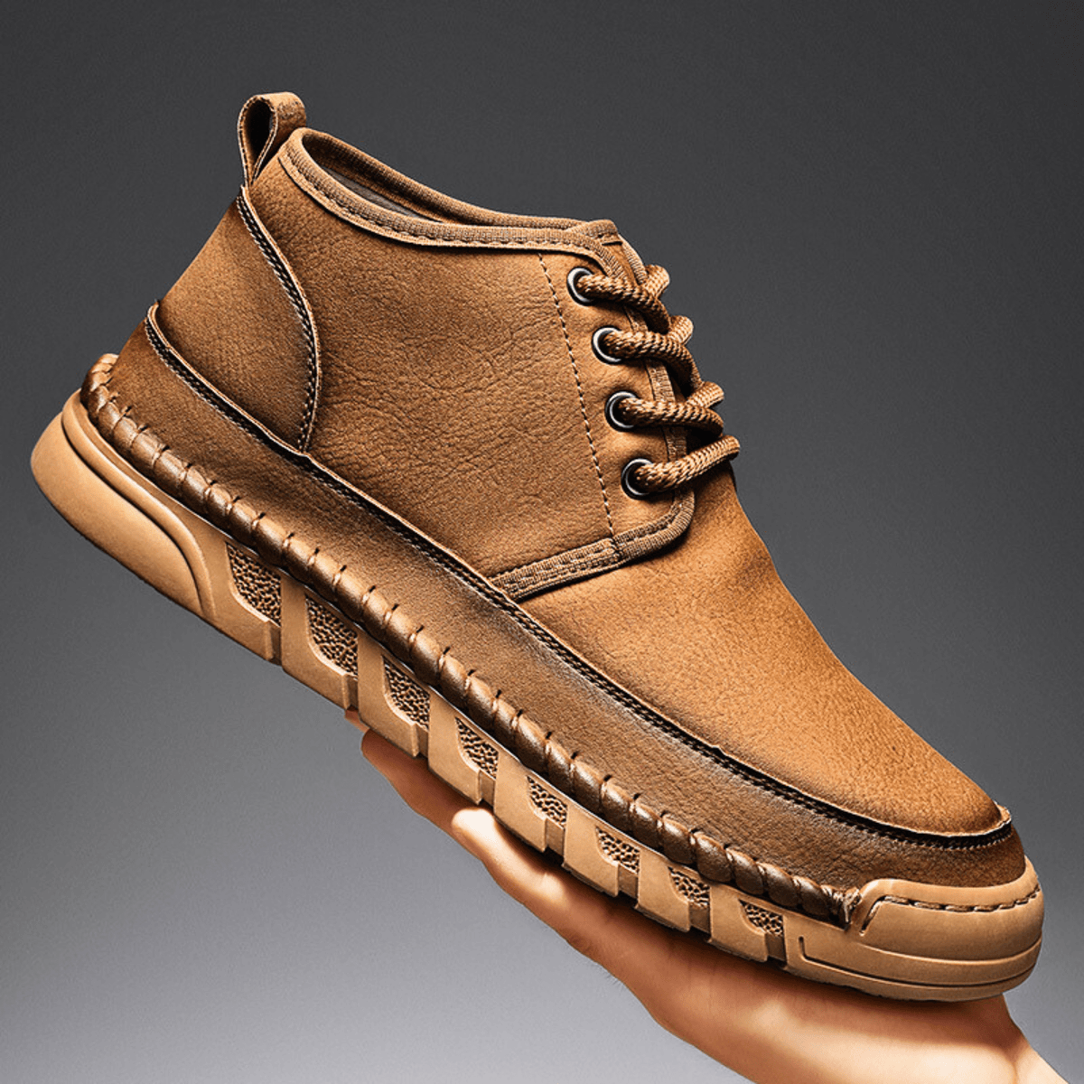 William | Chunky Sole Lace-Up Chukka Mens Boots
