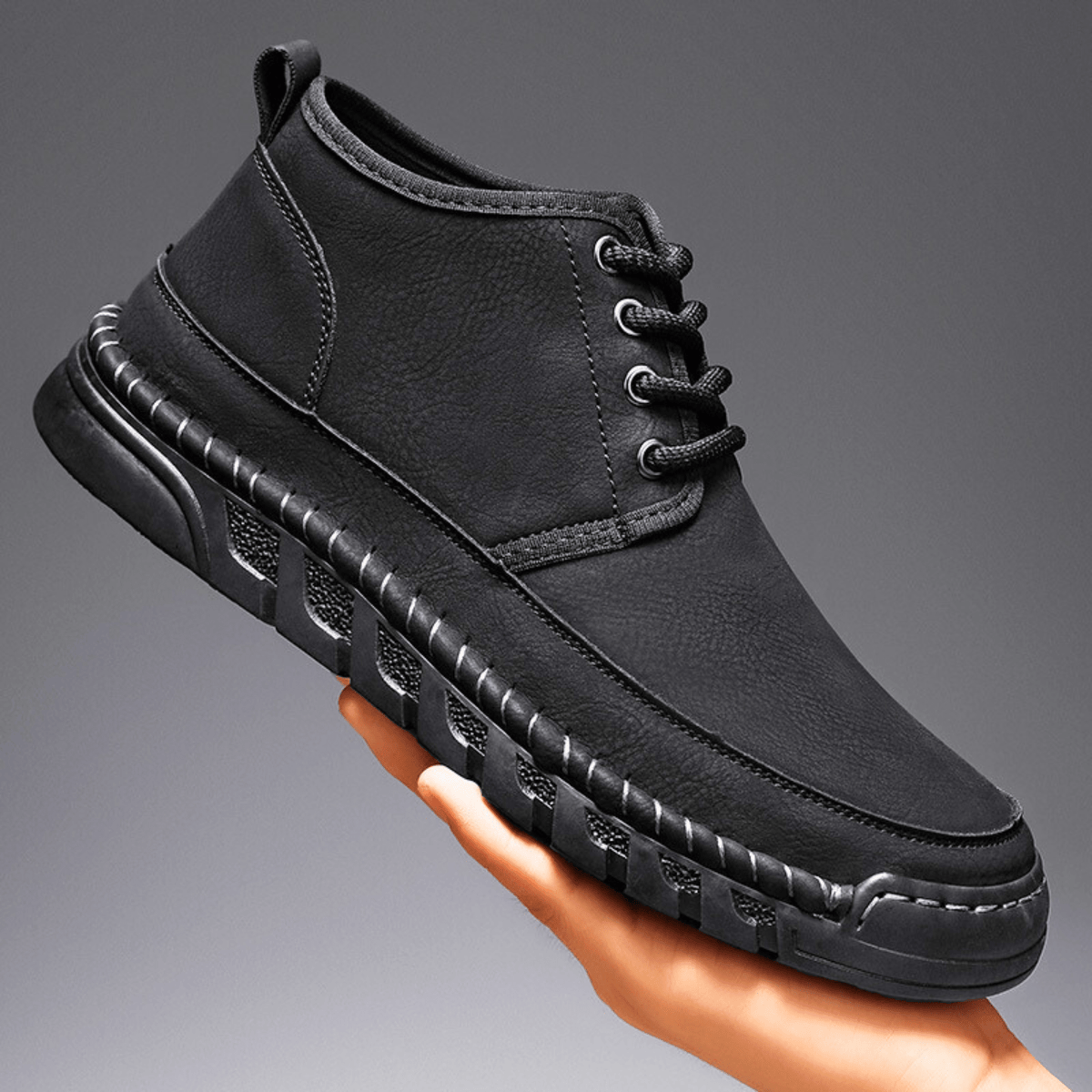 William | Chunky Sole Lace-Up Chukka Mens Boots