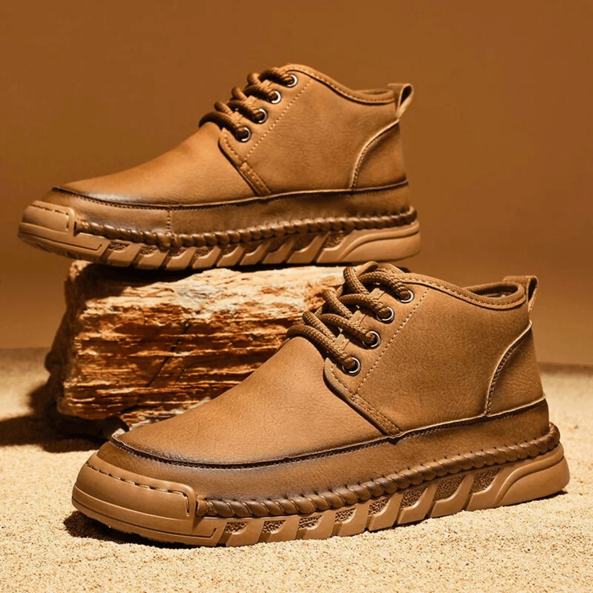 William | Chunky Sole Lace-Up Chukka Mens Boots