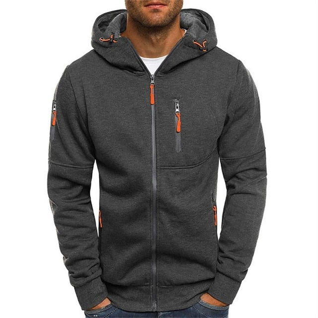 William | Elegant Zip-Up Hooded Sweatshirt Hoodie
