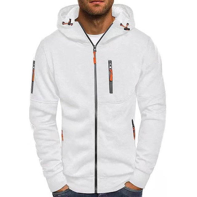 William | Elegant Zip-Up Hooded Sweatshirt Hoodie