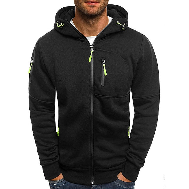 William | Elegant Zip-Up Hooded Sweatshirt Hoodie