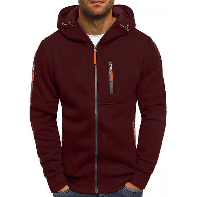 William | Elegant Zip-Up Hooded Sweatshirt Hoodie