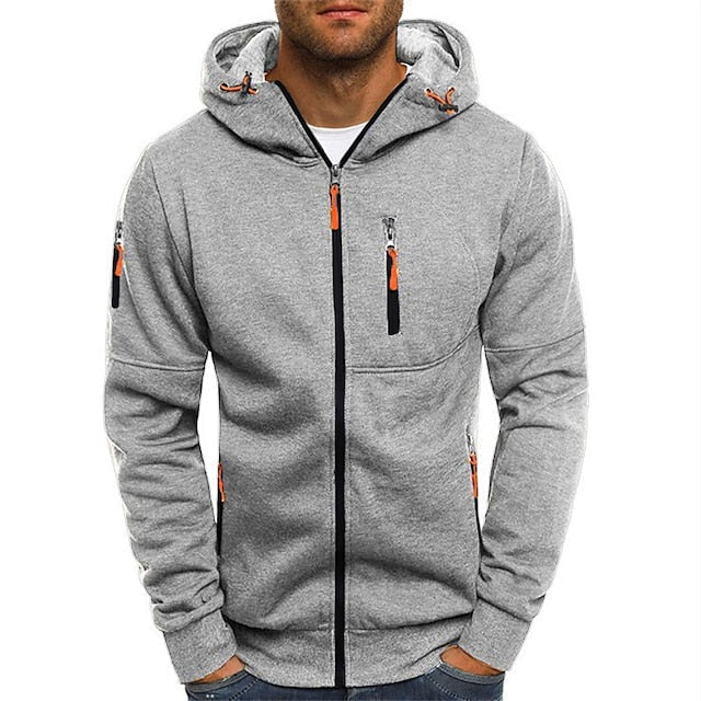 William | Elegant Zip-Up Hooded Sweatshirt Hoodie