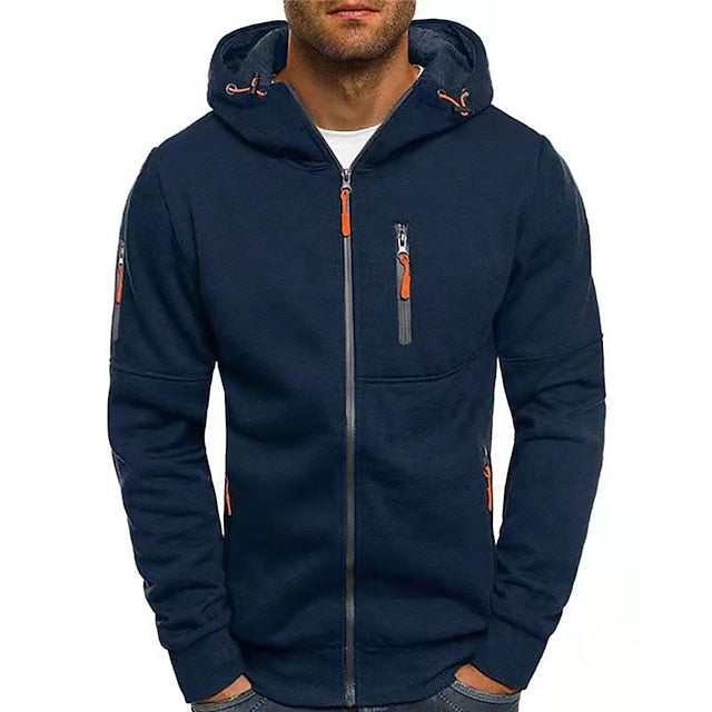 William | Elegant Zip-Up Hooded Sweatshirt Hoodie