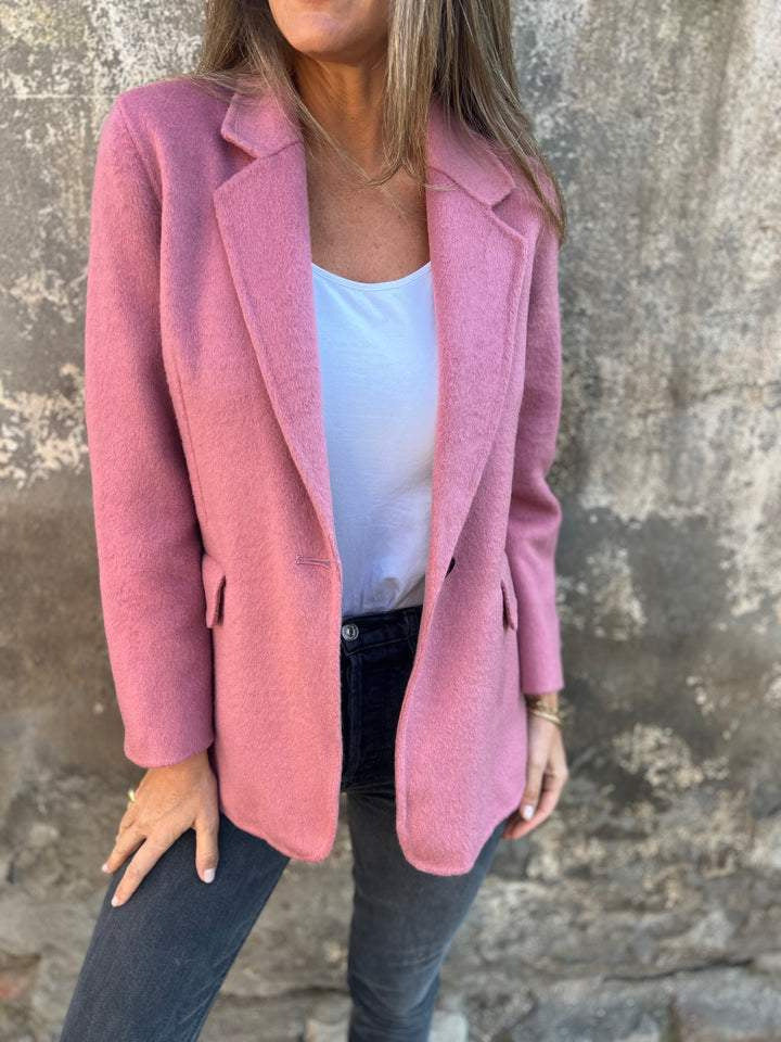 Willow | Chic Tailored Suede Jacket with Button Detail