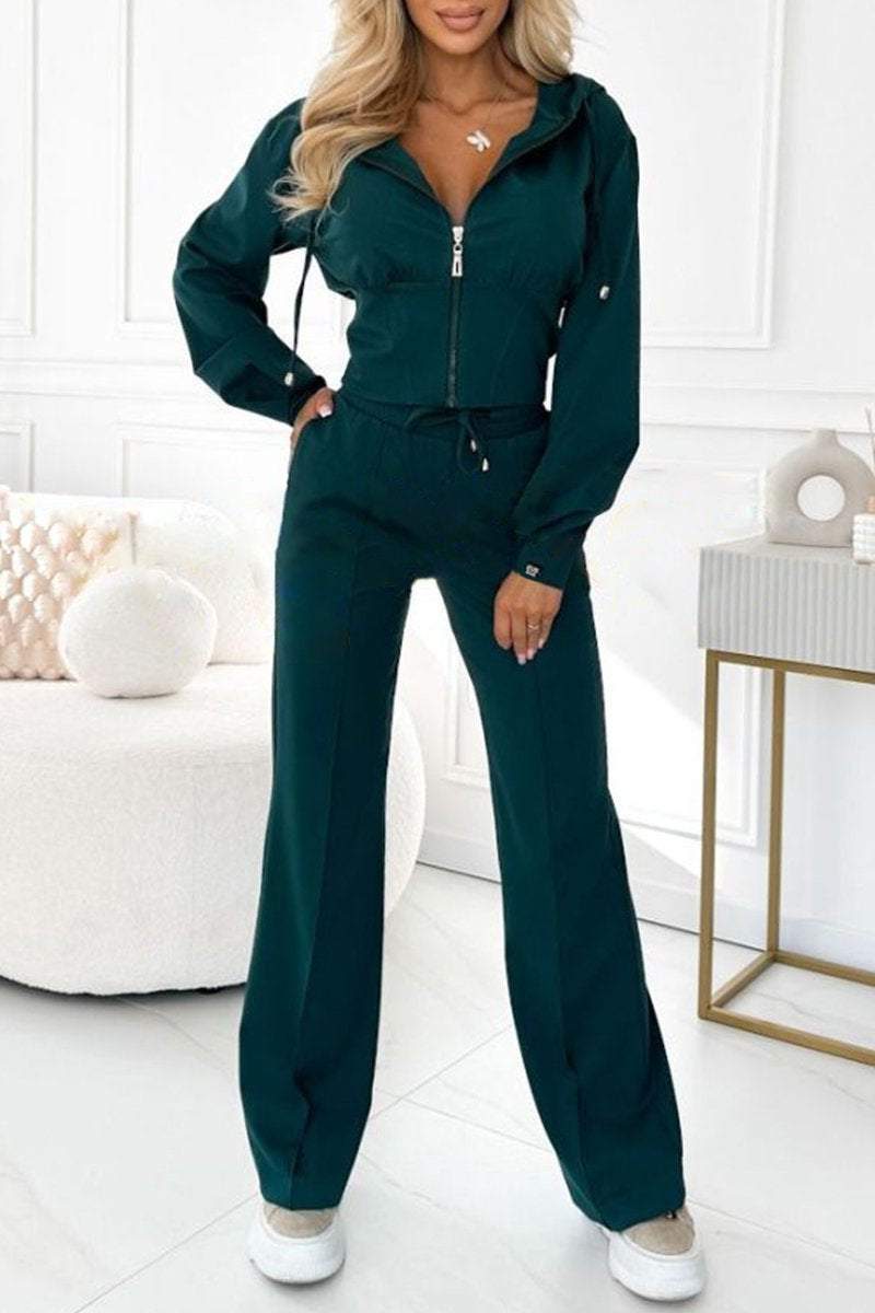 Willow | Cosy Zip Front Drawstring Waist Tracksuit