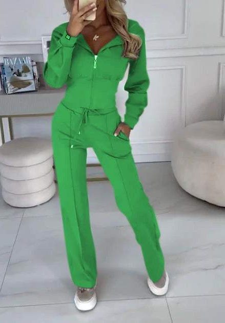 Willow | Cosy Zip Front Drawstring Waist Tracksuit