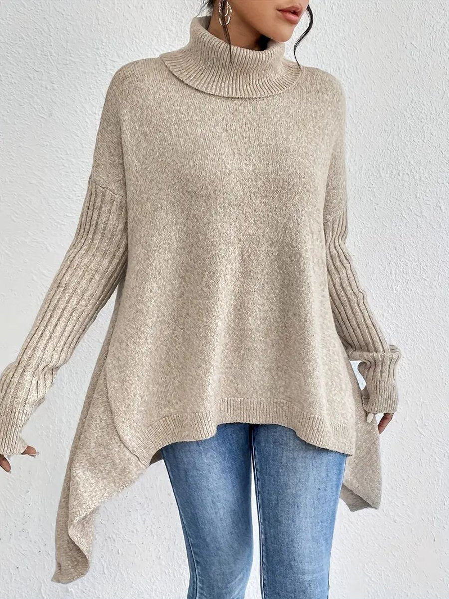 Willow | Oversized Longline Roll Neck Womens Knit Jumper