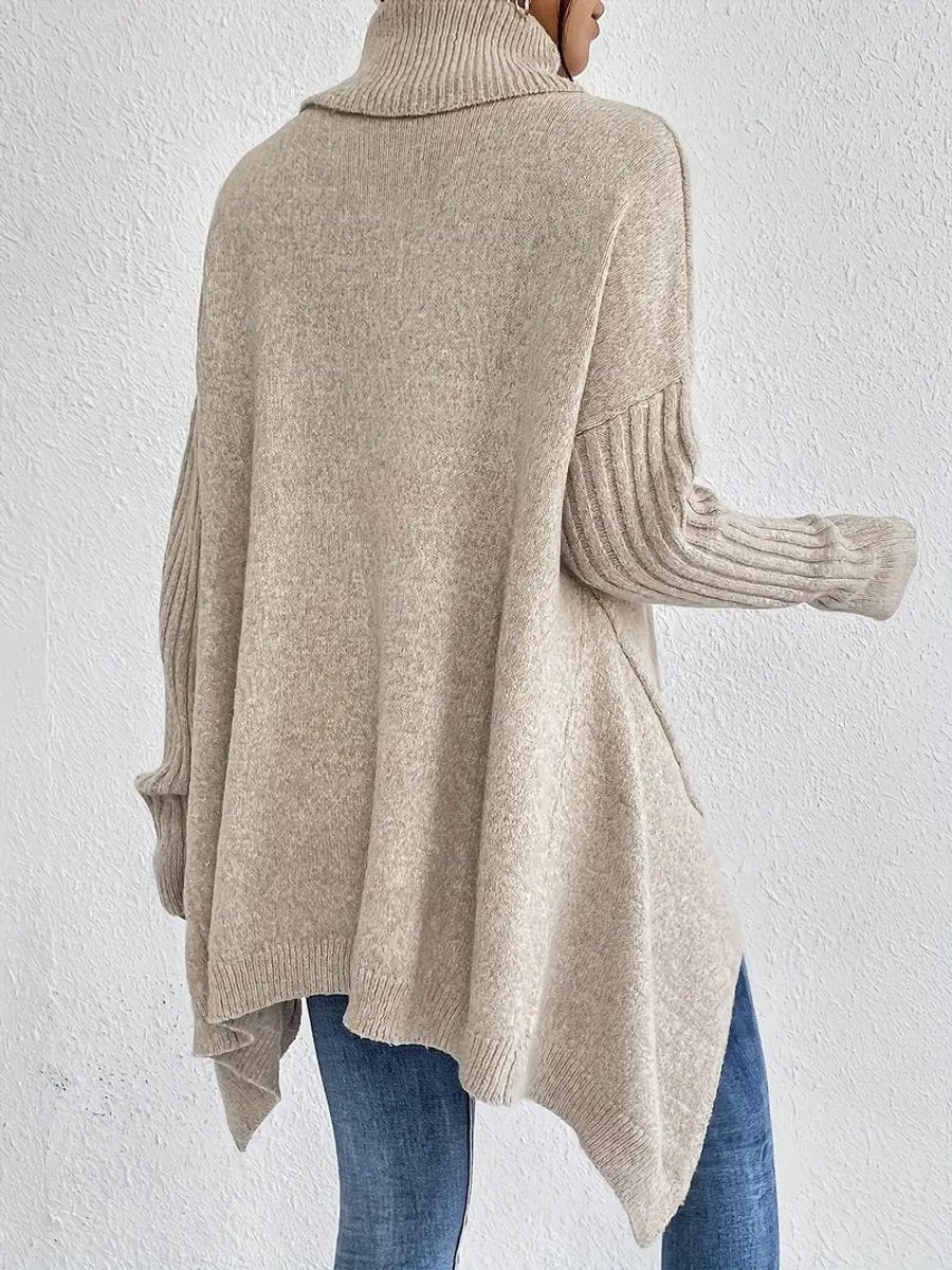 Willow | Oversized Longline Roll Neck Womens Knit Jumper