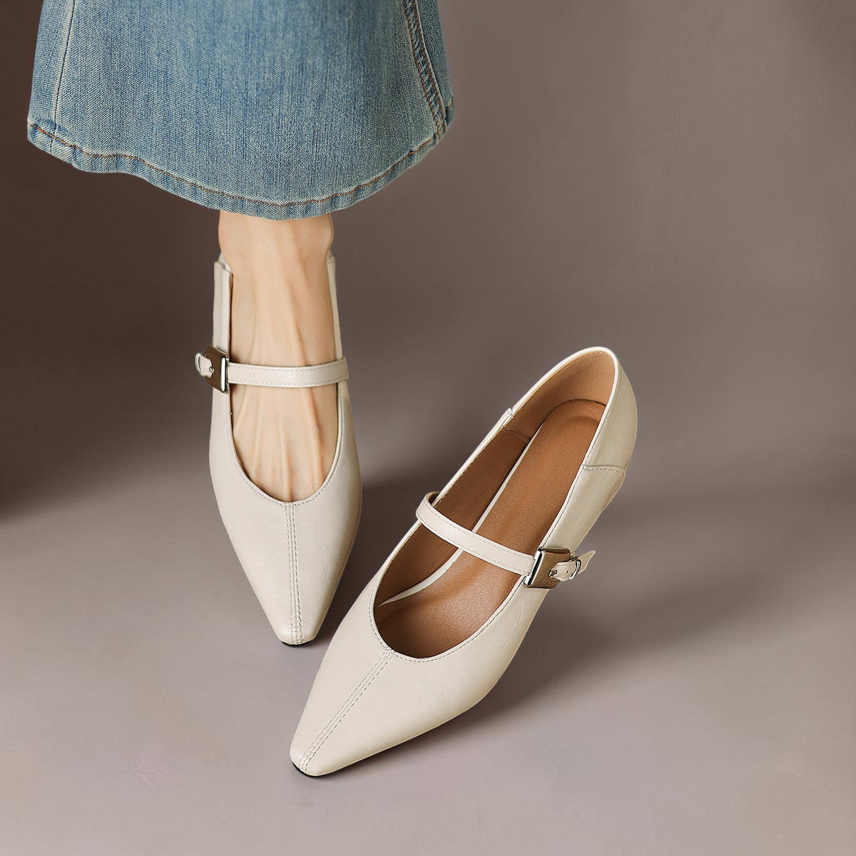Willow | Polished Pointed Toe Mary Jane Shoes