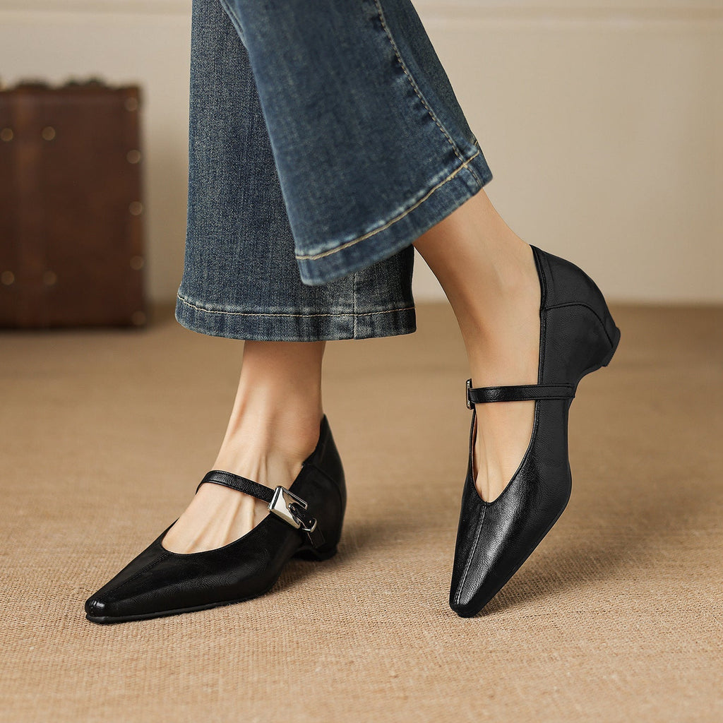 Willow | Polished Pointed Toe Mary Jane Shoes