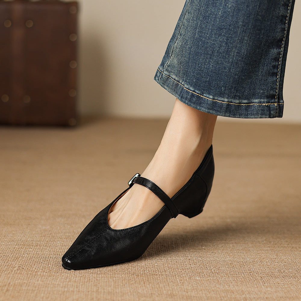 Willow | Polished Pointed Toe Mary Jane Shoes