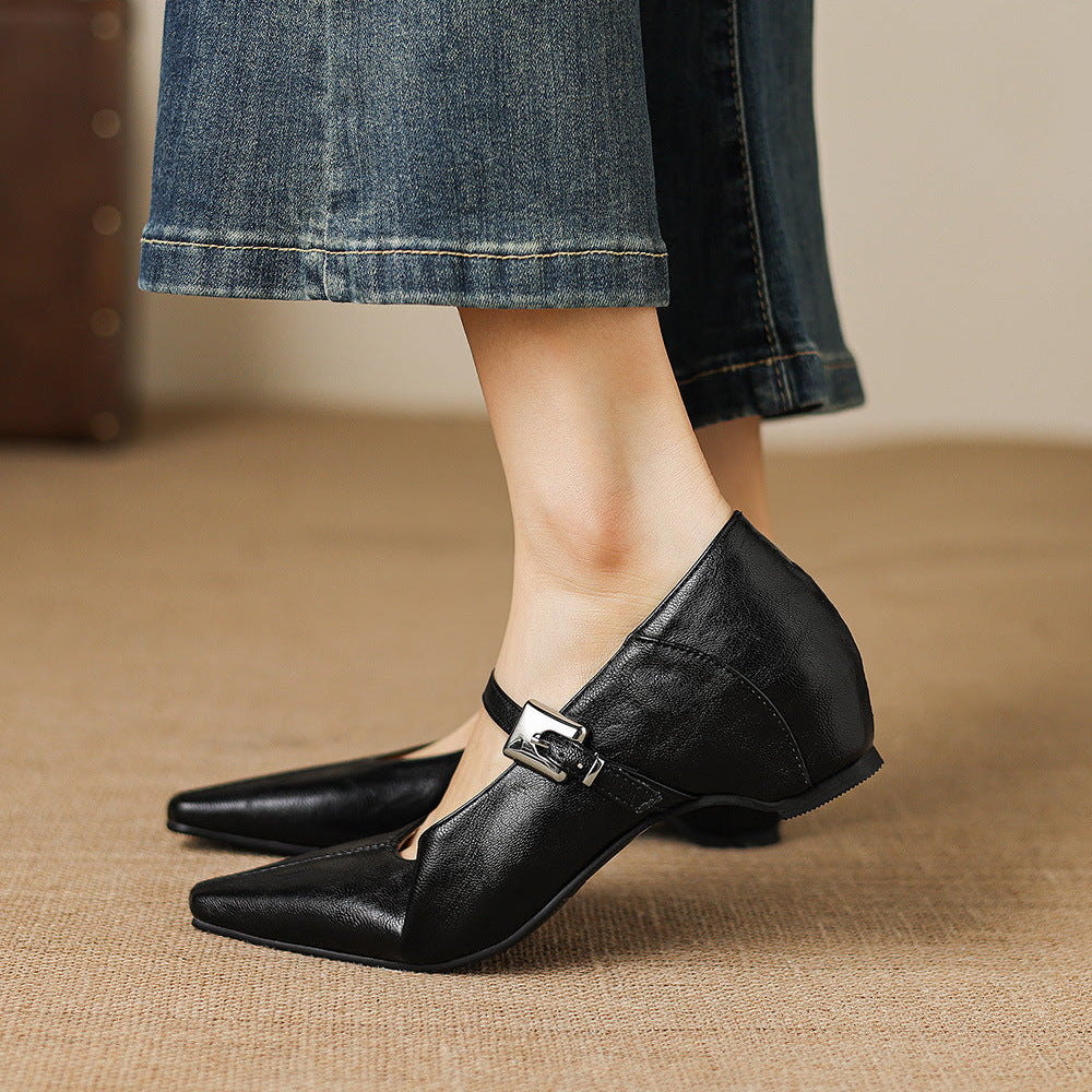 Willow | Polished Pointed Toe Mary Jane Shoes