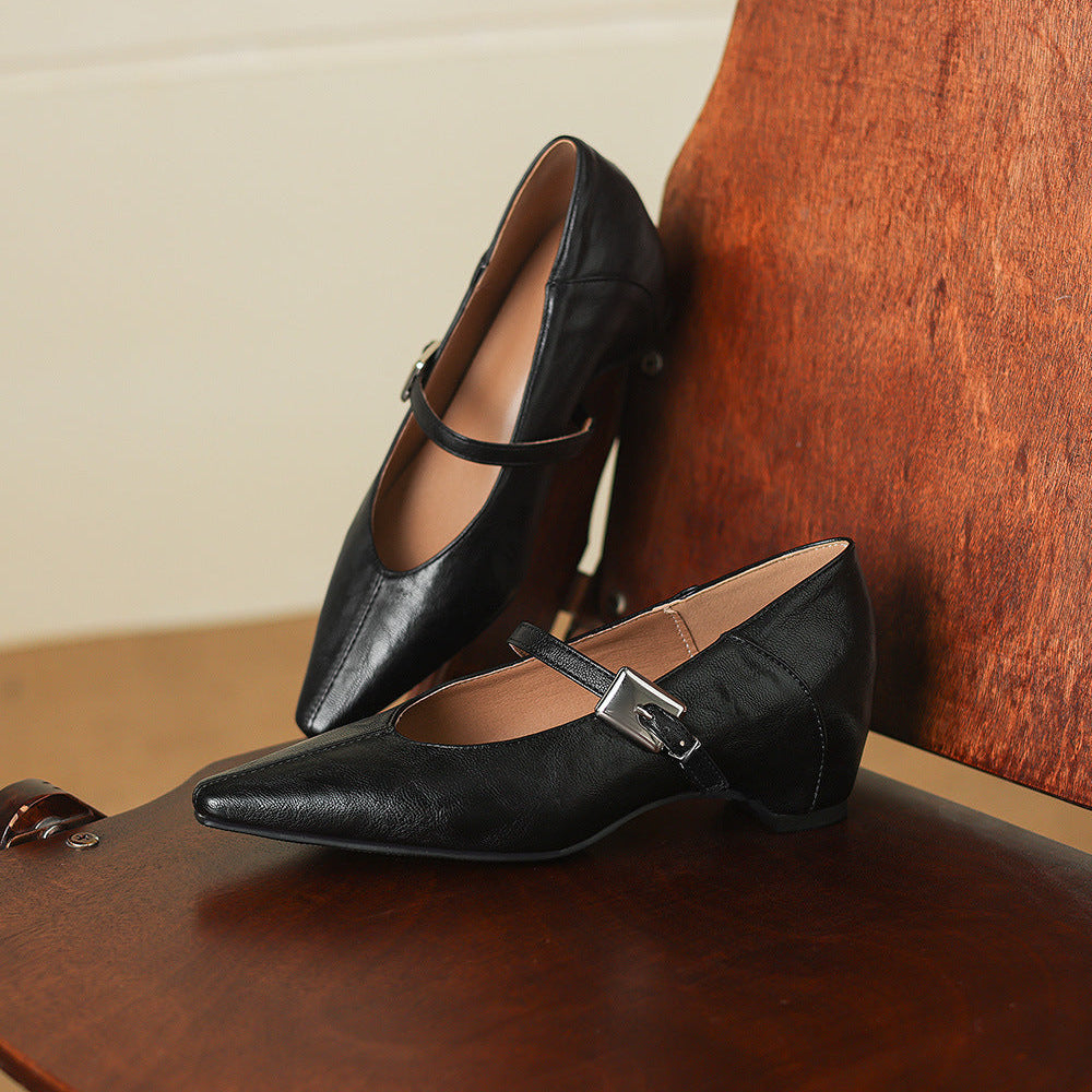 Willow | Polished Pointed Toe Mary Jane Shoes