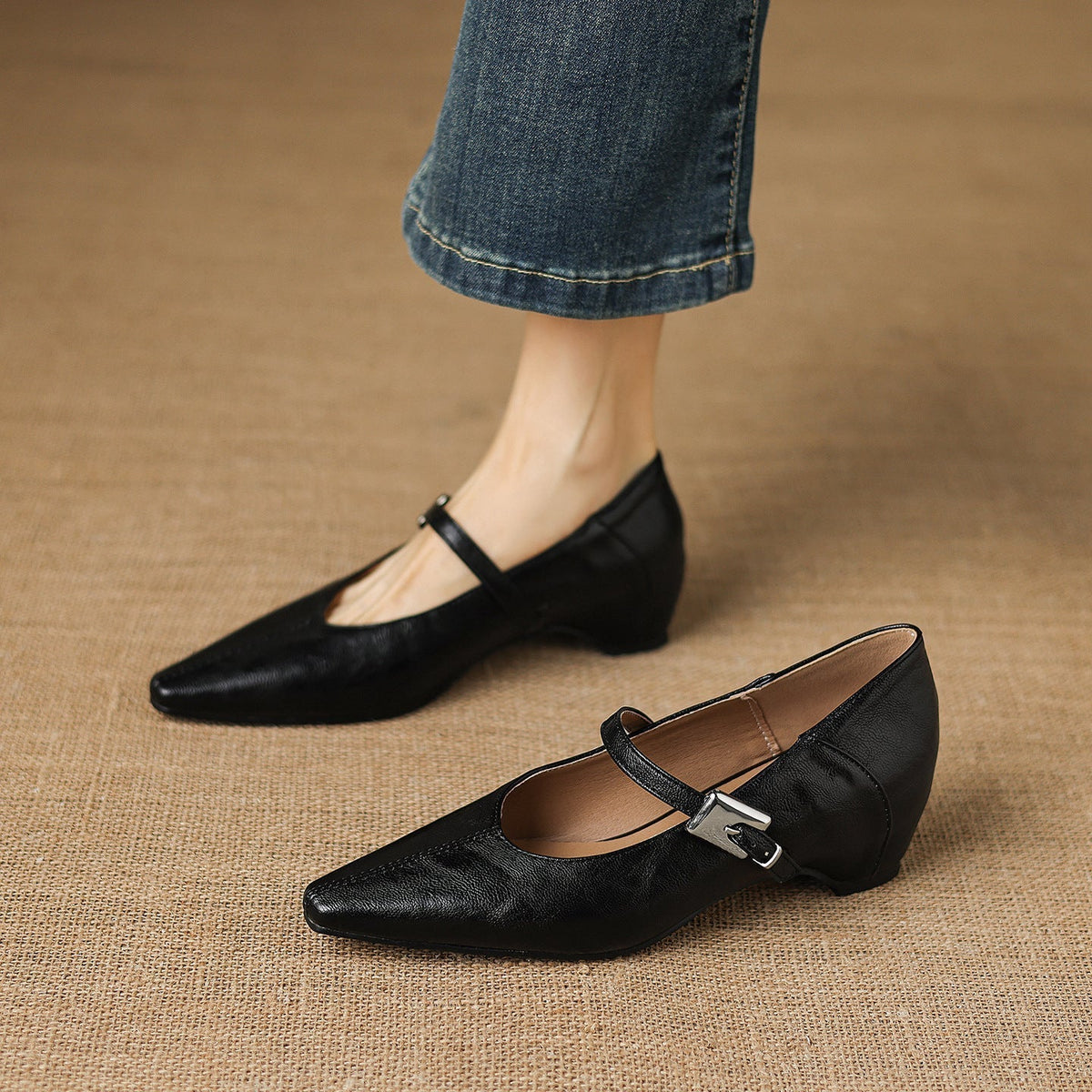 Willow | Polished Pointed Toe Mary Jane Shoes