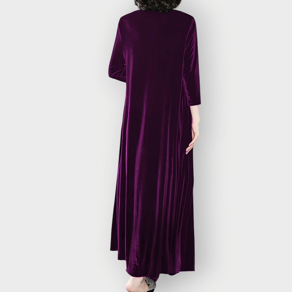 Willow | Stylish A-Line Maxi Long Sleeve Christmas Dress