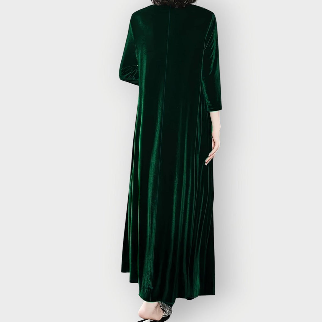 Willow | Stylish A-Line Maxi Long Sleeve Christmas Dress
