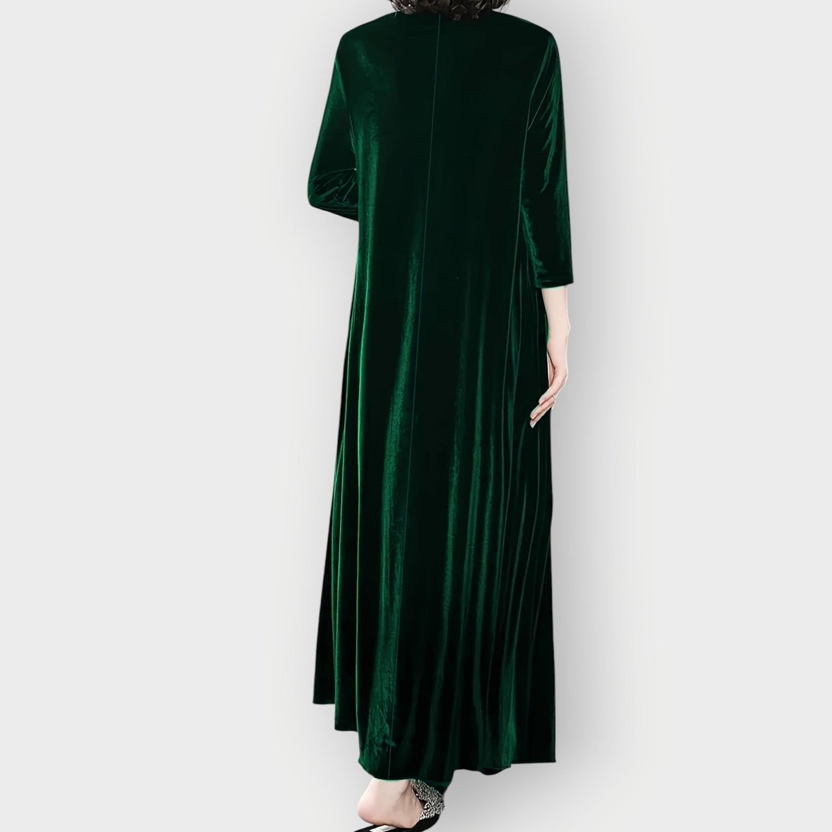 Willow | Stylish A-Line Maxi Long Sleeve Christmas Dress