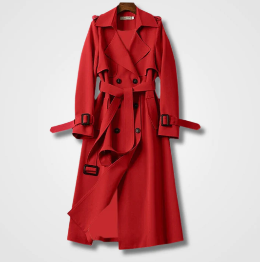 Willow | Stylish Double-Breasted Belted Trench Coat