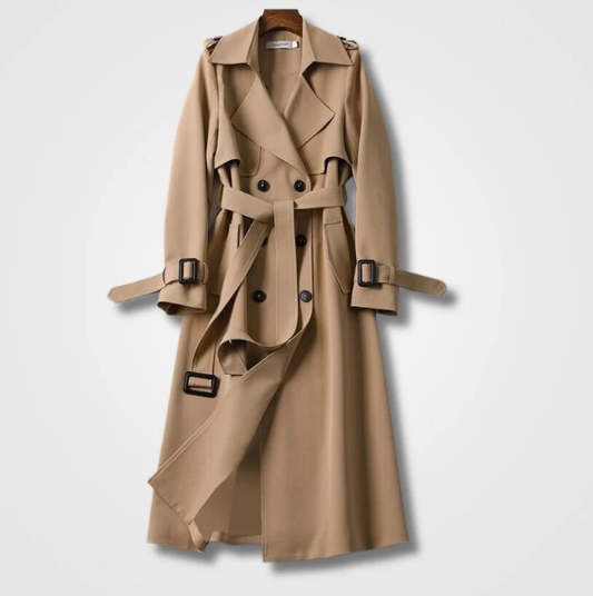 Willow | Stylish Double-Breasted Belted Trench Coat